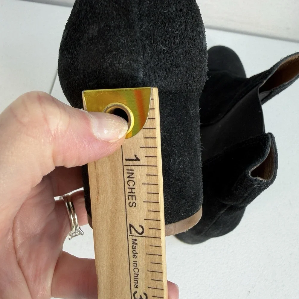 MADEWELL Size‎ 10 The Walker Chelsea Ankle Heel Boots In Suede Black G8044